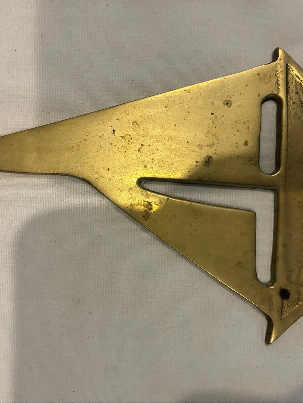 Brass Sailboat Wall Hook Rack - Gold-with 5 places for keys or FOBS Heavy Weight